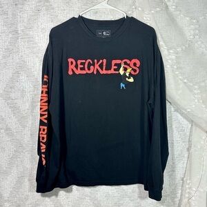 Cartoon Network Johnny Bravo black "reckless" long sleeve size XL